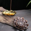 Lotus Shape Incense Holder with Incense Stick Tray:Multi-Functional Incense Burner