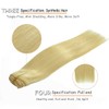 BGTTI Light Gold Hair Extensions Clip in Synthetic Hair Thick