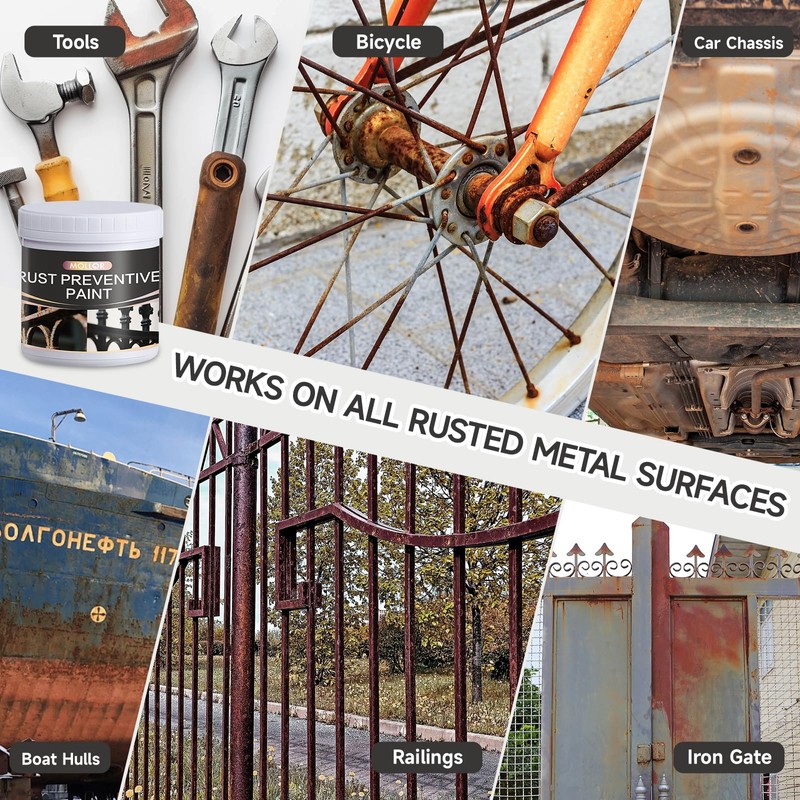 Mollor 2-in-1 Rust Converter, Rust Inhibitor Paint for Metal, Ultra
