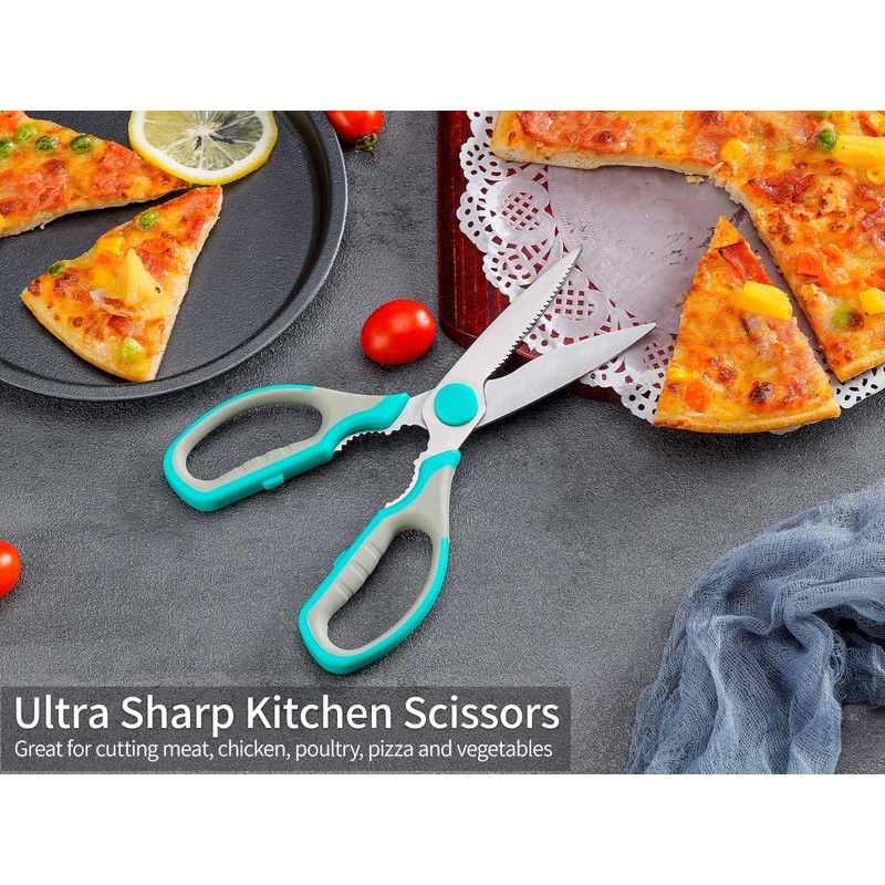 Kitchen Scissors, Stainless Steel Multi-Purpose Cooking Shears Heavy Duty for