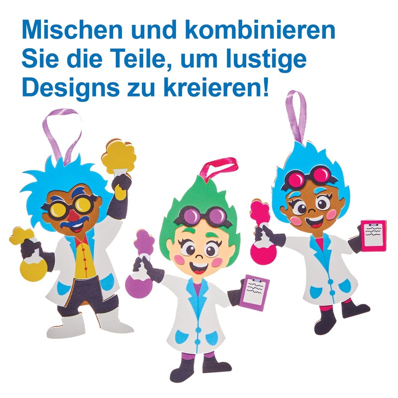 Baker Ross FN067 Mix & Match Scientist Decoration Kits -