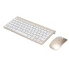 Keyboard Mouse Combo Wireless 2.4G USB Ultraslim Portable Ergonomic Wearproof