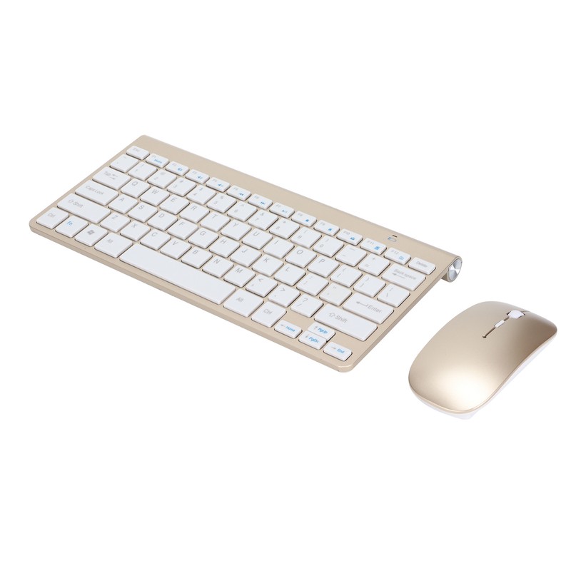 Keyboard Mouse Combo Wireless 2.4G USB Ultraslim Portable Ergonomic Wearproof