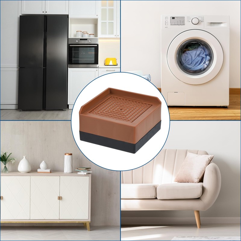 sourcing map Furniture Risers 1.5 Inch, 4Pcs Square Bed Risers