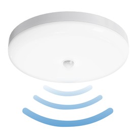 SHYOSUCCE LED Ceiling Light with Motion Sensor Indoor, 30 W IP65 Ceiling Light with Motion Sensor for Stairs Cupboard Balcony Storage Room Cellar Hallway Garage Bathroom Kitchen (Round)