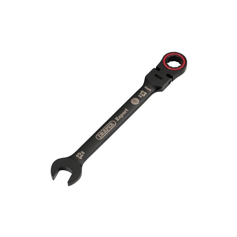 Draper 03919 Expert HI-TORQ Metric Flexible Head Ratchet Combination Spanner,
