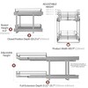 JOWBOOW 2-Tier Individual Cabinet Pull Out Shelves (9" W x