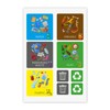 younikat 9 Square Rubbish Bin Stickers English for Waste Separation