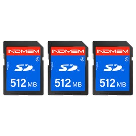 INDMEM SD Card 512MB (3 Pack), Class 4 Flash Memory Cards MLC Stanard Secure Digital Cards