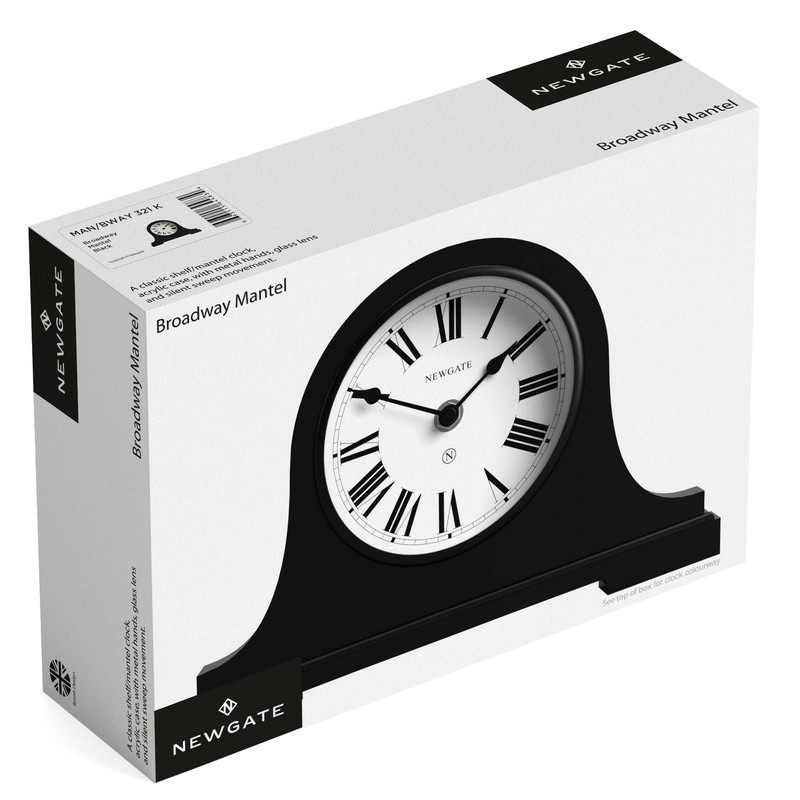 NEWGATE® Broadway mantel clock | Classic Napoleon’s hat design |