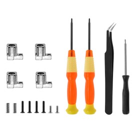 VGOL 1 Set Metal Lock Buckle Replacement Repair Tool Kit Compatible with Joy-Con Controller with Screwdriver and Tweezers Opening Tool [Video Game]