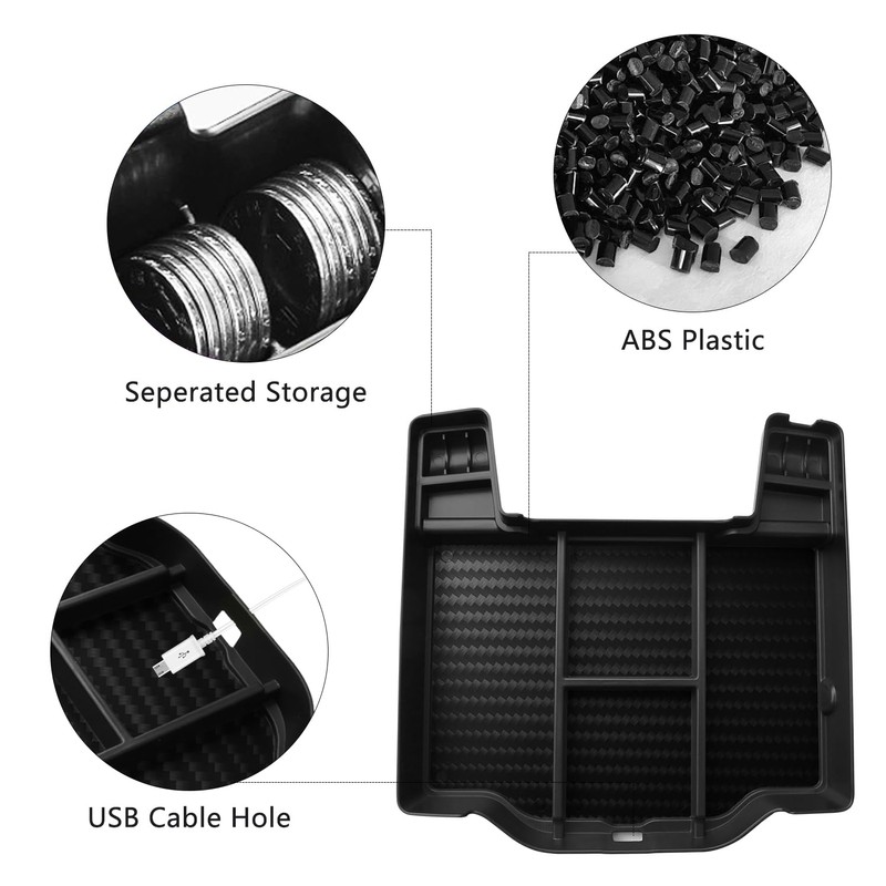 Treesiche Center Console Organizer Upgrade Flocked Liner Interior Compatible with