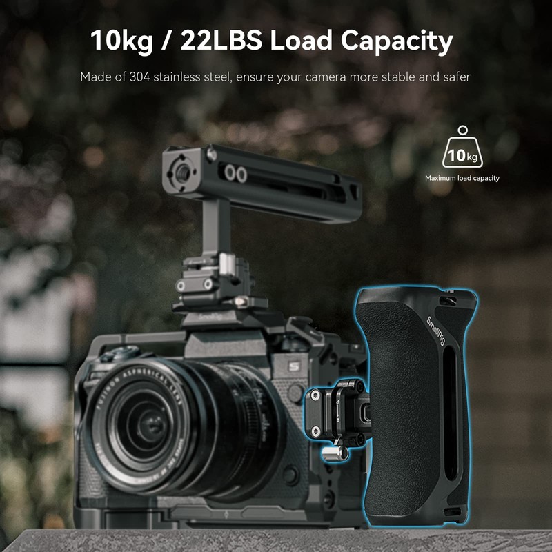 SMALLRIG Snap-On NATO Side Handle, Quick Lock Design, Up/Down Adjustable,