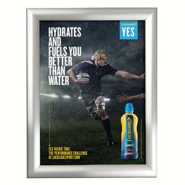 M&T Displays Silver 8.5x11 Poster Frame 1 inch Aluminum Profile Front Loading Wall Mounting Snap Frame Display for Picture, Document or Certificate with Mitred Corner