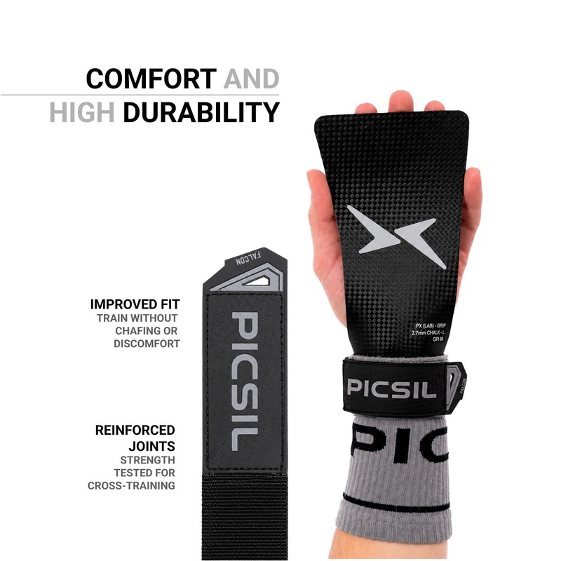 PICSIL Falcon Grips, Carbon Fibre, For Chalk Use - Moonless,