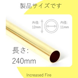 Increased Fire Brass Pipe Outer Diameter 0.5mm Inner Diameter 11mm Wall Thickness 0.5mm Length 240mm Brass Round Tube Seamless Straight Pipe Tube