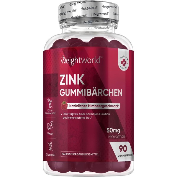 WeightWorld Zinc Gummy Bear 25 mg - 90 Zinc Citrate