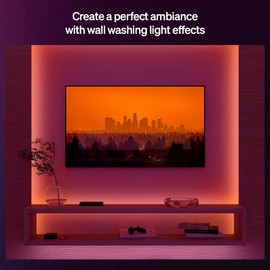 Hue Flux 3-Meter LED Strip Light, 1200 lm, Vibrant Color and Ambiance, Flexible Indoor Lighting, Chromasync™ Color Blending, RGBWWIC, Cuttable, Extendable, Reusable, App and Voice Control