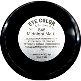 Pure Ziva Midnight Matte Deep Navy Blue Pressed Powder Single Vegan Eyeshadow; Talc, Paraben & Cruelty Free