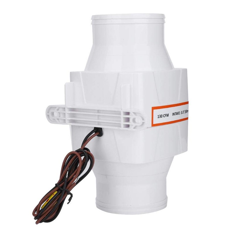 Wakects Inline Air Fan 75mm 12V 130CFM Quiet Fan Sentina