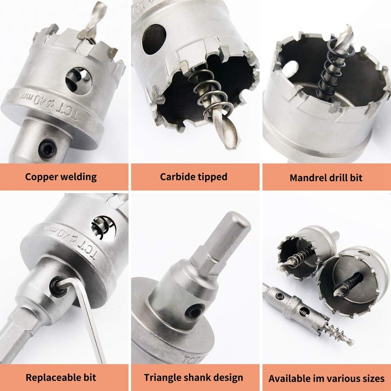 Carbide Hole Cutter Drill Bits,LAIWEI Heavy Duty Hole Saw for