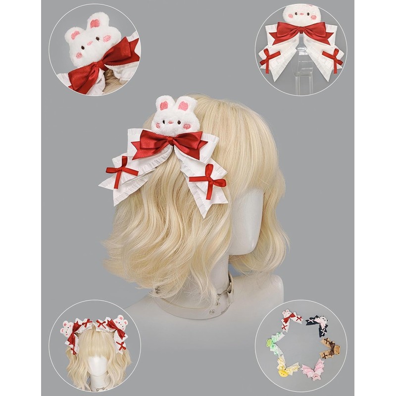 [Acoolser] 猫耳 獣耳 もふもふ耳 カチューシャ ヘアピン lolita ロリータ アクセサリ ヘッドバンド