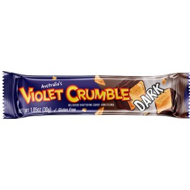 Violet Crumble Dark Chocolate Bars - Imported From Australia - 6 Bars