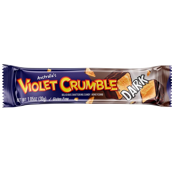 Violet Crumble Dark Chocolate Bars - Imported From Australia - 6 Bars