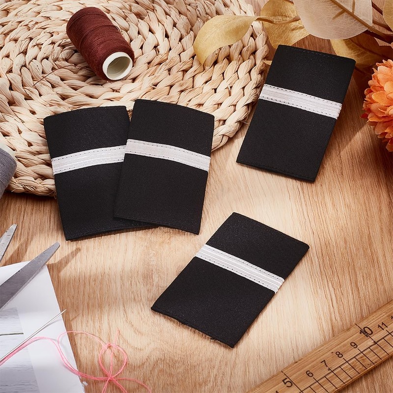 BENECREAT 2 Pairs Uniform Bars Airline Pilot Epaulets with White