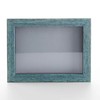 Rustic Blue 30x30 Large Shadow Box Picture Wooden Frame with