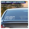 DUSCOKE Cute Car Sticker Decal with Smiley Face, I Hope
