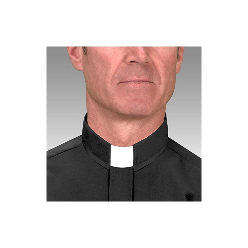 ROORUZ White Pastor Shirt Label Collar Insert 160X30X0.7MM(3Pieces)