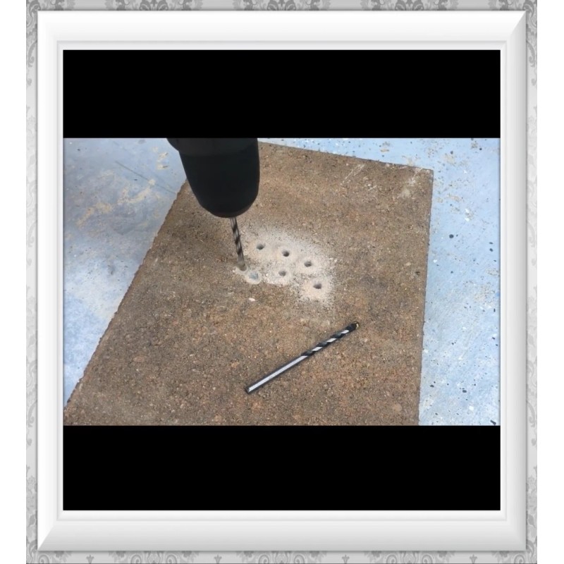 HF 3/16" Masonry Drill Bit Carbide Tip Black/White Drill Concrete