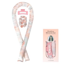 OUDQFCJ 4 Stück Heatless Curls Set, Rutschfeste Weiche Lockenwickler über Nacht, Locken Ohne Hitze für Langes und Kurzes Haar (M) (Rosa)