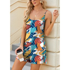 Hey Joo Women's Summer Loose Fit Adjustable Straps Sleeveless Lightweight Jumpsuit L