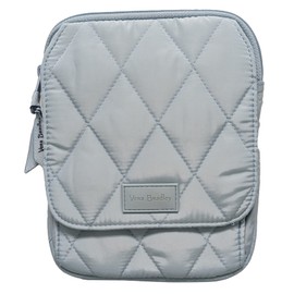 Vera Bradley Mini bolso cruzado hipster de algodón con protección RFID, Azul sal marina., Talla unica