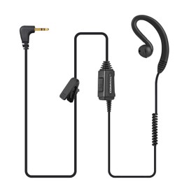 COMMIXC 2-Pack Walkie Talkie Earpiece, 1-Pin 2.5mm Two Way Radio Headset with PTT Mic, Compatible with Motorola Talkabout Two-Way Radios