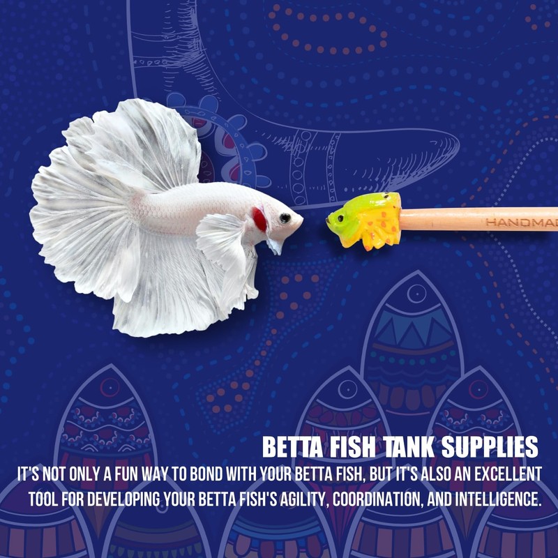 KOIKA Fish Training Stick Toys Fish Tank Decor Betta Training