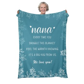 HAFRILY Nana Gifts Flannel Blanket for Birthday Grandma Gift from Grandchildren Soft Flannel Blanket as Christmas for Grandma Nana 50"x60"(130x150cm)
