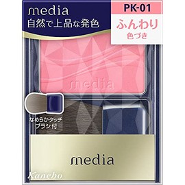 Kanebo Media Bright Up Cheek S PK-01 Pink (0.1 oz (2.8 g) Teak Media