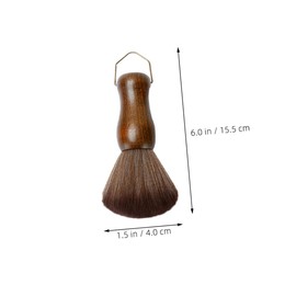 Outanaya Ergonomic Wooden Handle Soft Fiber Brush Hair Cutting Barber Neck Duster for Hair Styling