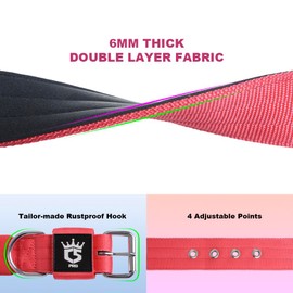 TSPRO Tactical Dog Collar 1.25 inch Wide Dog Collar Military Grade Strong Dog Collar Thick Dog Collar Heavy Duty Metal Buckle Dog Collar Fit 14-17 inches Neck (Pink -S)