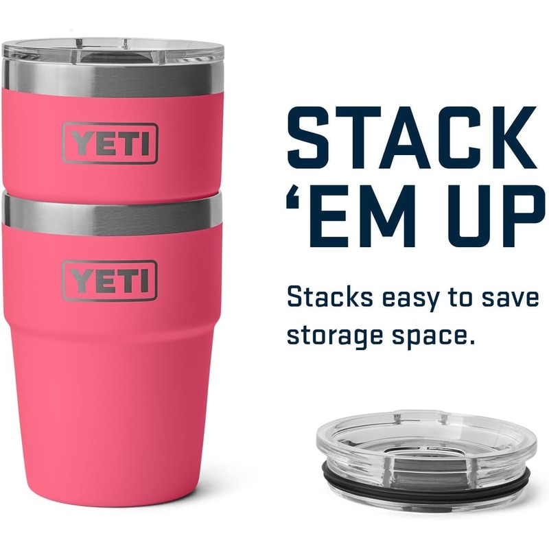 YETI Rambler Cup, Vacuum Insulated Stainless Steel Stackable Cup with