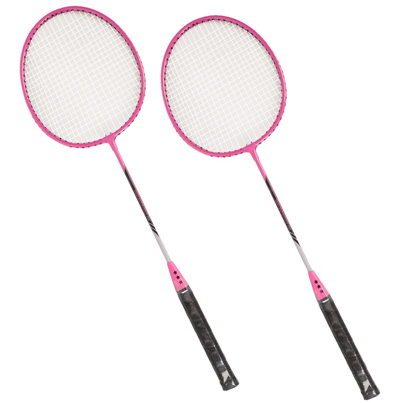Badminton Rackets Iron Alloy Lightweight Badminton Racquets with 3 Balls