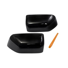 TKPUFR Glossy Black Direct Replacement Side Mirror Covers Cap Compatible with 2017-2024 Ford F250 F350