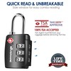 4 Pack TSA Approved Travel Luggage Locks, Combination Lock Alloy