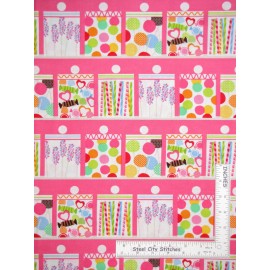 Blend Fabrics Lolly Candy Jar Candies Sweet Pink Cotton Fabric by Blend Fabrics By The Yard