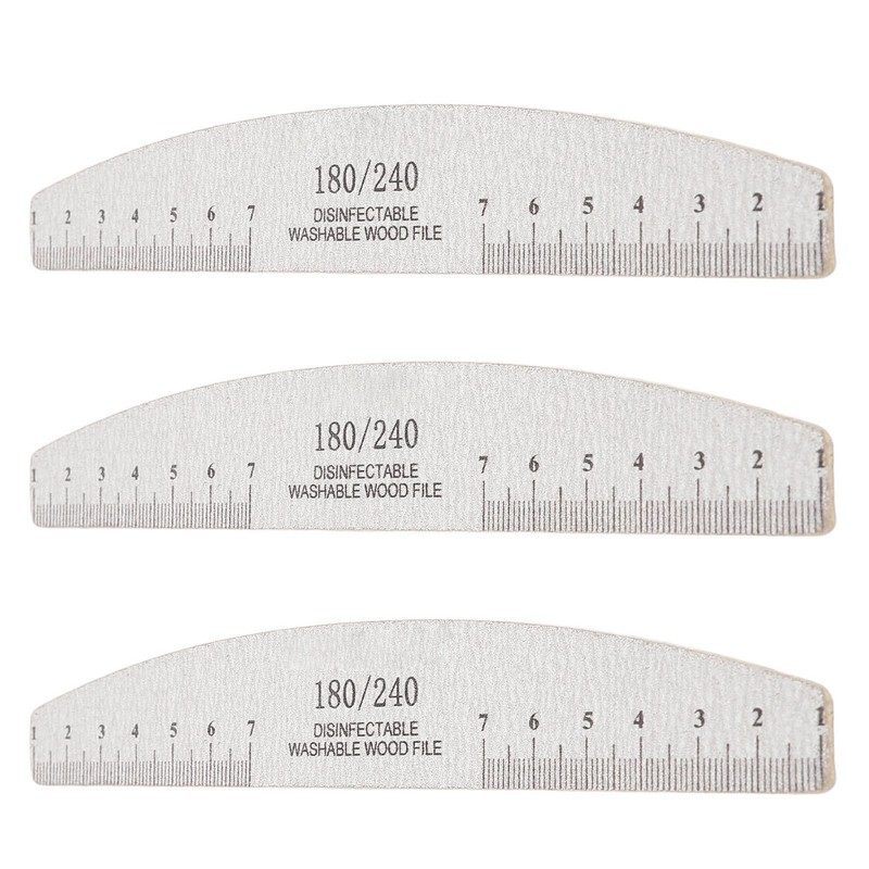 50Pcs Nail Files 180 240 Grit Multifunctional Washable Nail Art