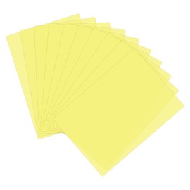 PATIKIL A4 Size Guided Reading Sheet, 10pcs Correction Lighting Gel Filter Colored Overlay Transparent Color Film for Classroom Photo Studio Yellow