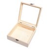 Natural Wood Simple Wooden Box, 7.9 x 3.1 inches (20